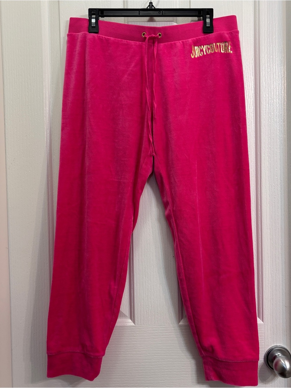 Juicy Couture Hot Pink Velour Jogger Pants